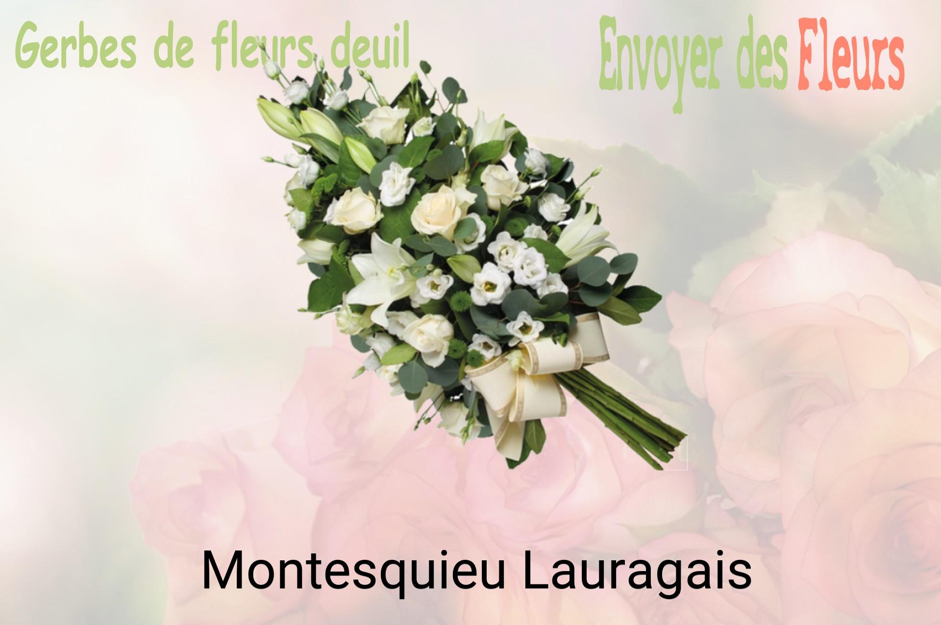 Gerbe de fleurs de deuil livrée à Montesquieu-Lauragais
